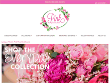 Tablet Screenshot of pinkfloralandevents.com